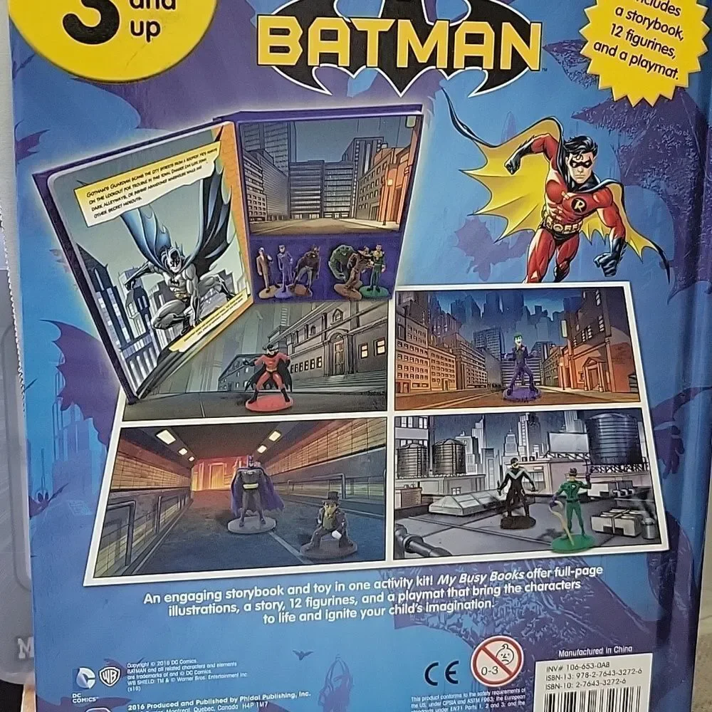 DC Comics Batman My Busy Books Story‎ Book Play Set, Fishing Pole, 11